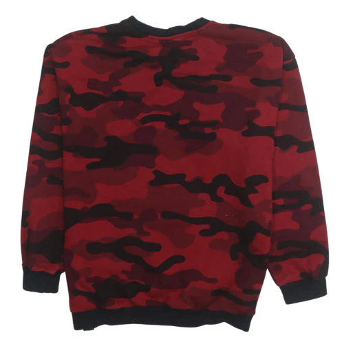 Adidas Boys Red Camo Crew Neck Pullover Sweatshirt Size 146 - Image 4