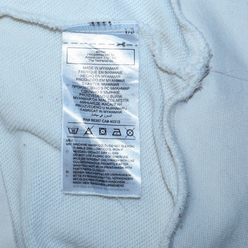 Adidas Boys White 1/2 Zip Fleece Sweatshirt 15-16 Years Originals Logo - Image 6