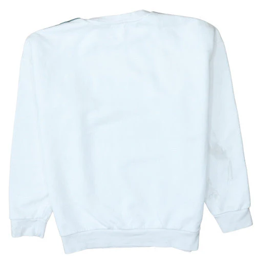 Adidas Boys White 13-14 Years Pullover Sweatshirt with Logo and Stripes - Image 4