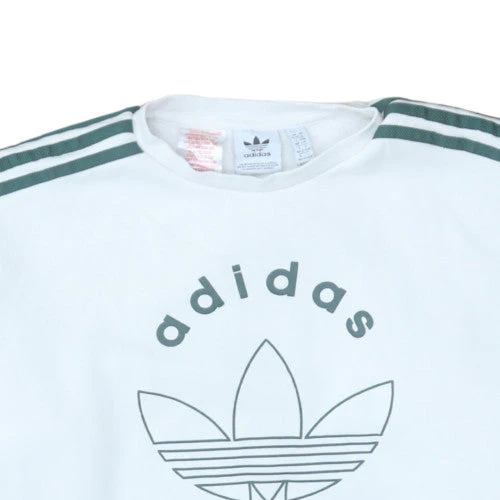 Adidas Boys White 13-14 Years Pullover Sweatshirt with Logo and Stripes - Image 8