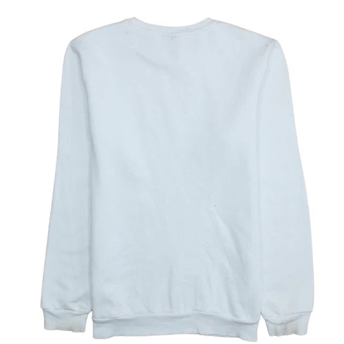 Adidas Boys White Crew Neck Sweatshirt XL 15-16 Years Logo Print - Image 4