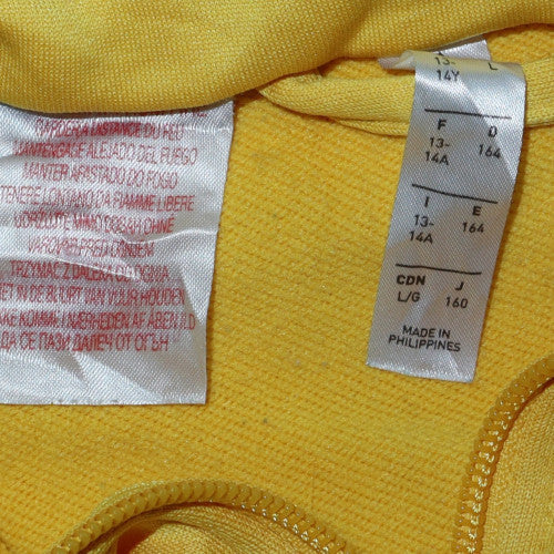 Adidas Boys Yellow Track Jacket 13-14 Years Full Zip Activewear Top - Image 5