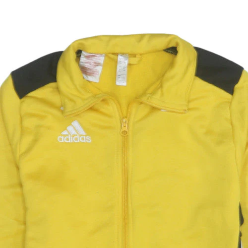 Adidas Boys Yellow Track Jacket 13-14 Years Full Zip Activewear Top - Image 7