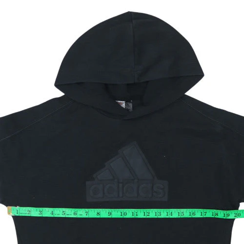 Adidas Girls Black Pullover Hoodie 12 Years Fleece Sportswear - Image 2
