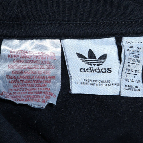 Adidas Girls Black Pullover Hoodie 15-16 Years Hooded Fleece Logo Sweatshirt - Image 5