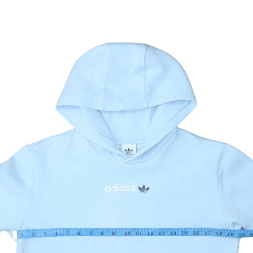 Adidas Girls Blue Pullover Hoodie 13-14 Years Hooded Sweatshirt - Image 2