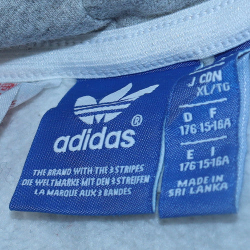 Adidas Girls Grey Hoodie XL 16 Years Pullover Fleece Hooded Sweatshirt - Image 5