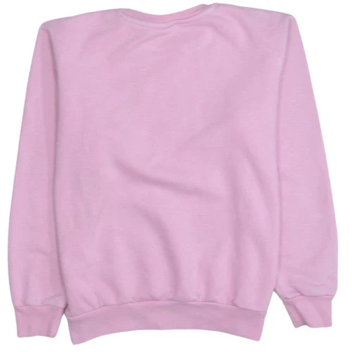 Adidas Girls Pink Crew Neck Fleece Pullover Sweatshirt 13-14 Years - Image 4