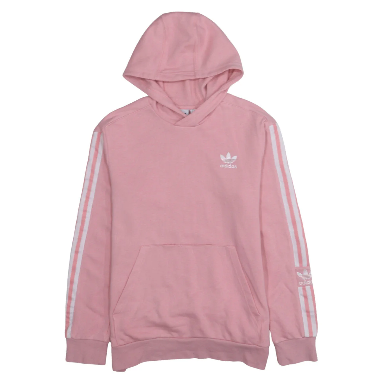 Adidas Girls Pink Pullover Hoodie 13-14 Years Long Sleeve Sportswear