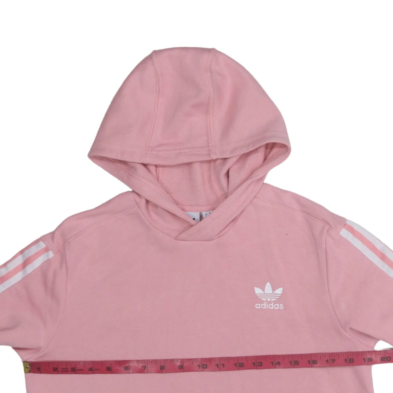 Adidas Girls Pink Pullover Hoodie 13-14 Years Long Sleeve Sportswear - Image 2