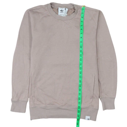 Adidas Men Beige Crew Neck Pullover Sweatshirt Size S Regular Fit - Image 3