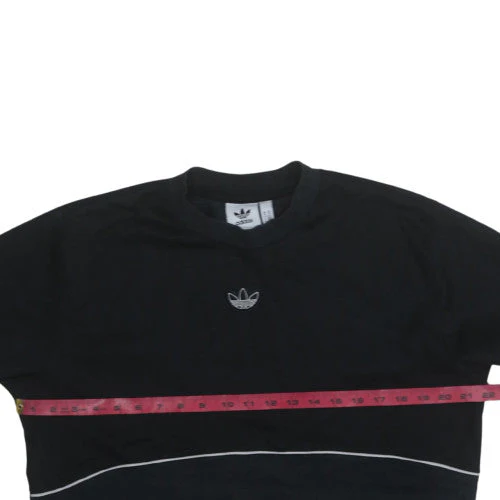 Adidas Men Black Crew Neck Pullover Sweatshirt Size M - Image 3