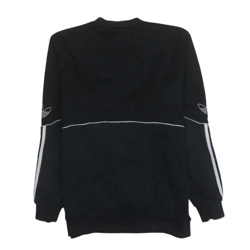 Adidas Men Black Crew Neck Pullover Sweatshirt Size M - Image 4