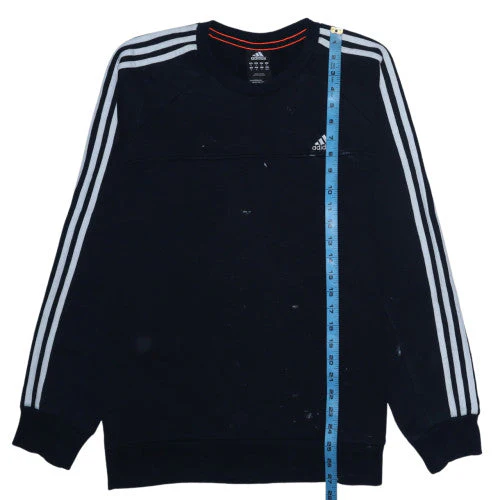 Adidas Men Black Crew Neck Pullover Sweatshirt Size M Sports Fleece - Image 3