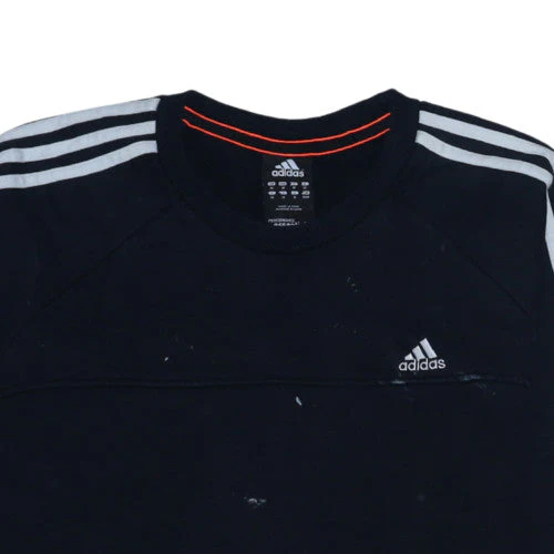 Adidas Men Black Crew Neck Pullover Sweatshirt Size M Sports Fleece - Image 8