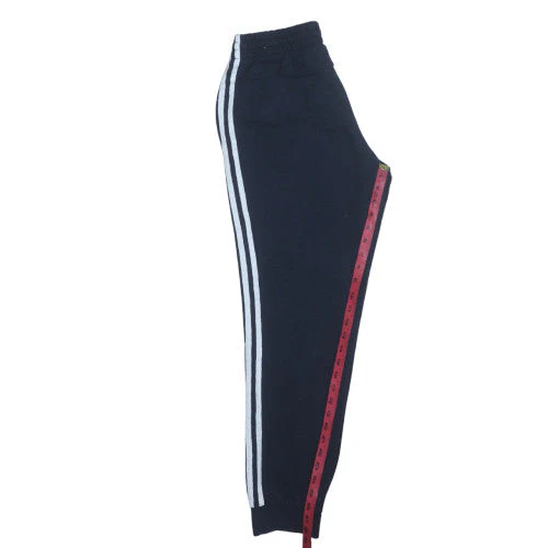 Adidas Men Black Jogger Trousers L Elastic Waist Side Stripe - Image 3