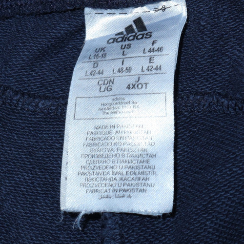 Adidas Men Black Jogger Trousers L Elastic Waist Side Stripe - Image 5
