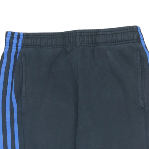 Adidas Men Black Joggers Fleece Activewear Trousers M Regular Fit - Image 7