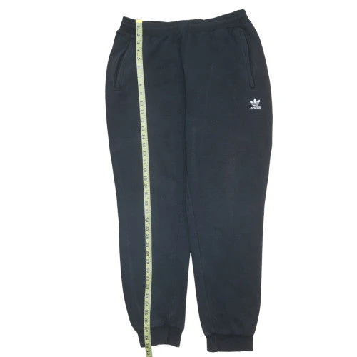 Adidas Men Black Joggers L Regular Fit Sweatpants Cotton Blend - Image 2