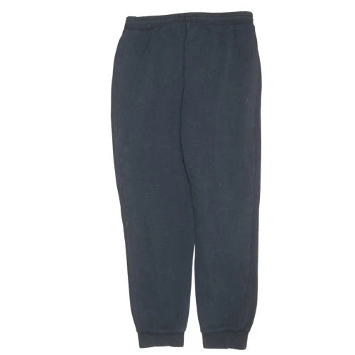 Adidas Men Black Joggers L Regular Fit Sweatpants Cotton Blend - Image 4