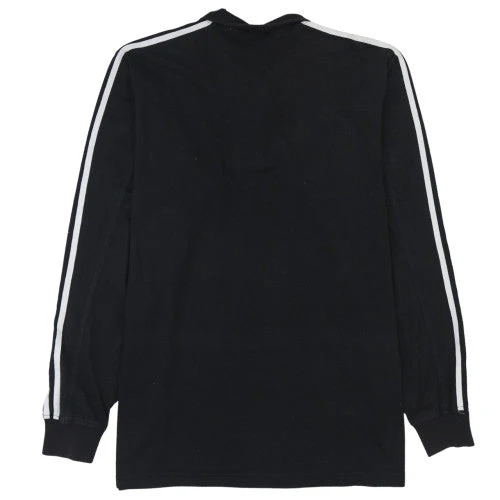 Adidas Men Black L 1/4 Zip Collared Sports Sweatshirt Vintage - Image 4