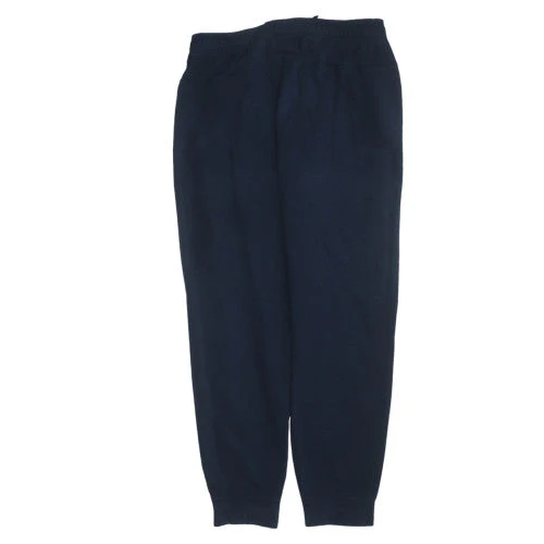 Adidas Men Black L Jogger Sweatpants Elastic Waist Fleece Lined - Image 4