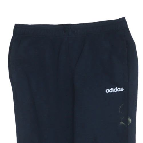 Adidas Men Black L Jogger Sweatpants Elastic Waist Fleece Lined - Image 8
