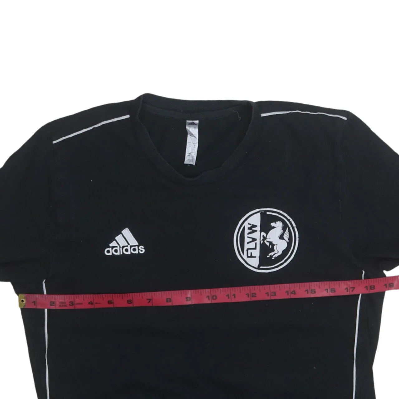 Adidas Men Black Sports T-Shirt M Short Sleeve Crew Neck - Image 2