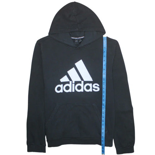 Adidas Men Black XL Pullover Hoodie Logo Sports Jersey Sweatshirt - Image 2