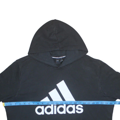 Adidas Men Black XL Pullover Hoodie Logo Sports Jersey Sweatshirt - Image 3