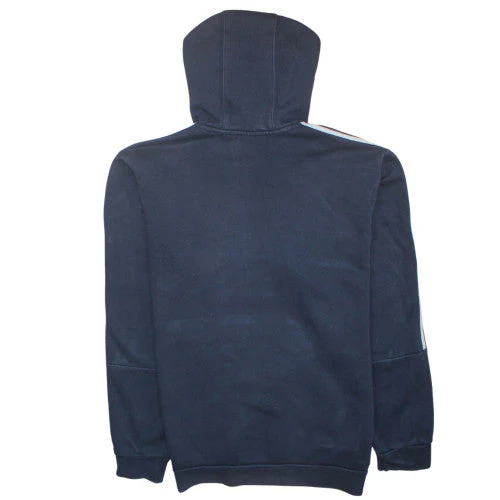 adidas Men Blue 2XL Pullover Hoodie Fleece Logo Sportswear - Image 4