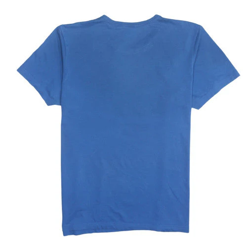 Adidas Men Blue Graphic Print XL Sports Cotton T-Shirt - Image 4