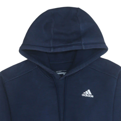 Adidas Men Blue Pullover Hoodie Fleece Logo M Regular Fit - Image 8