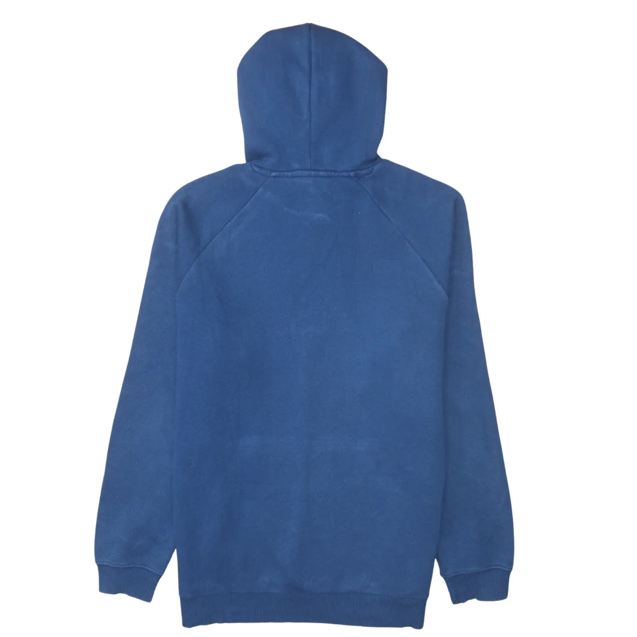 adidas Men Blue Pullover Hoodie L Graphic Logo Fleece Sweatshirt - Image 4