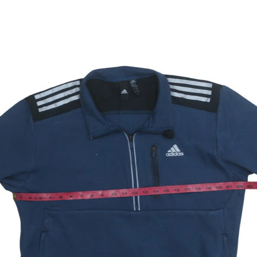 Adidas Men Blue Sports 1/2 Zip Sweatshirt Regular Fit M - Image 2