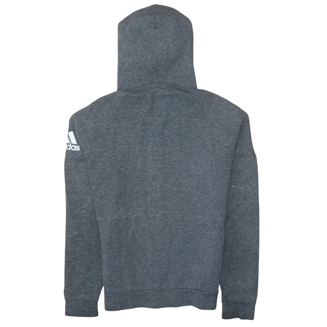 Adidas Men Grey Full Zip Hoodie Small Regular Fit Sportswear - Image 4