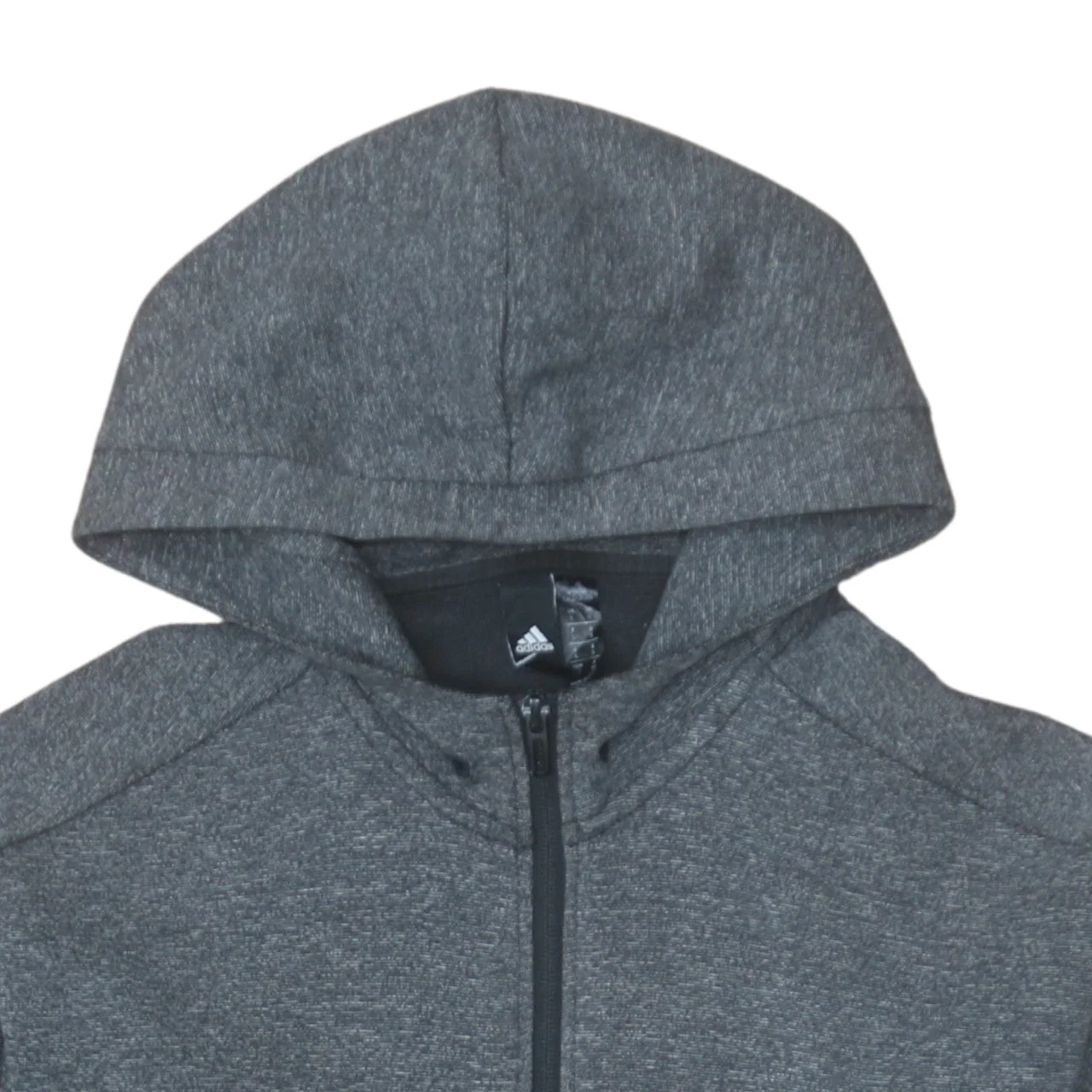 Adidas Men Grey Full Zip Hoodie Small Regular Fit Sportswear - Image 8