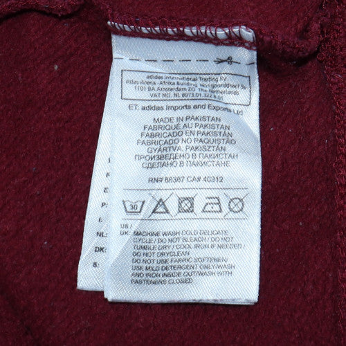 Adidas Men Red Crew Neck Pullover Sweatshirt S Regular Fit - Image 5