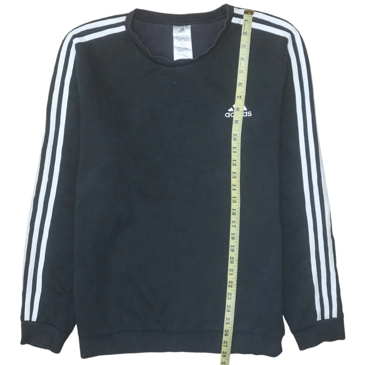 Adidas Men’s Black Crew Neck Pullover Sweatshirt L Sports Fleece - Image 3