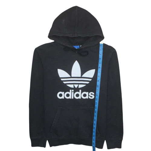 Adidas Men’s Black Pullover Hoodie Size S Classic Trefoil Logo Sweatshirt - Image 3