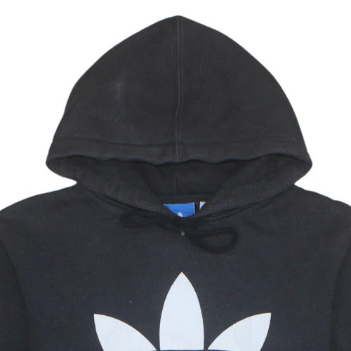 Adidas Men’s Black Pullover Hoodie Size S Classic Trefoil Logo Sweatshirt - Image 7