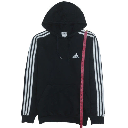 Adidas Men’s Black Pullover Hoodie Small Fleece Sportswear - Image 2