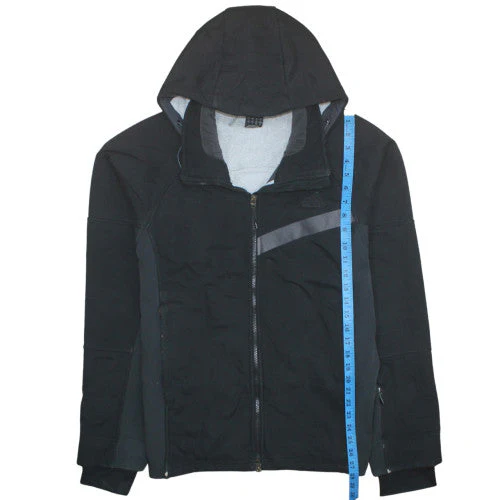 Adidas Men’s Black Softshell Hooded Jacket L Sports Full Zip - Image 3