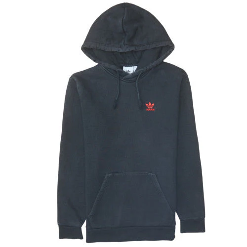 adidas Men’s Black XS Pullover Hoodie with Red Logo