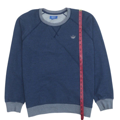 adidas Men’s Blue Crew Neck Long Sleeve Pullover Sweatshirt L - Image 2