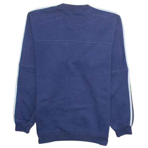 Adidas Men’s Blue Logo Pullover Sweatshirt Size L Fleece Crewneck - Image 4