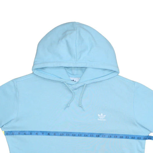 Adidas Men’s Blue Pullover Hoodie L Sports Fleece Logo Sweatshirt - Image 3