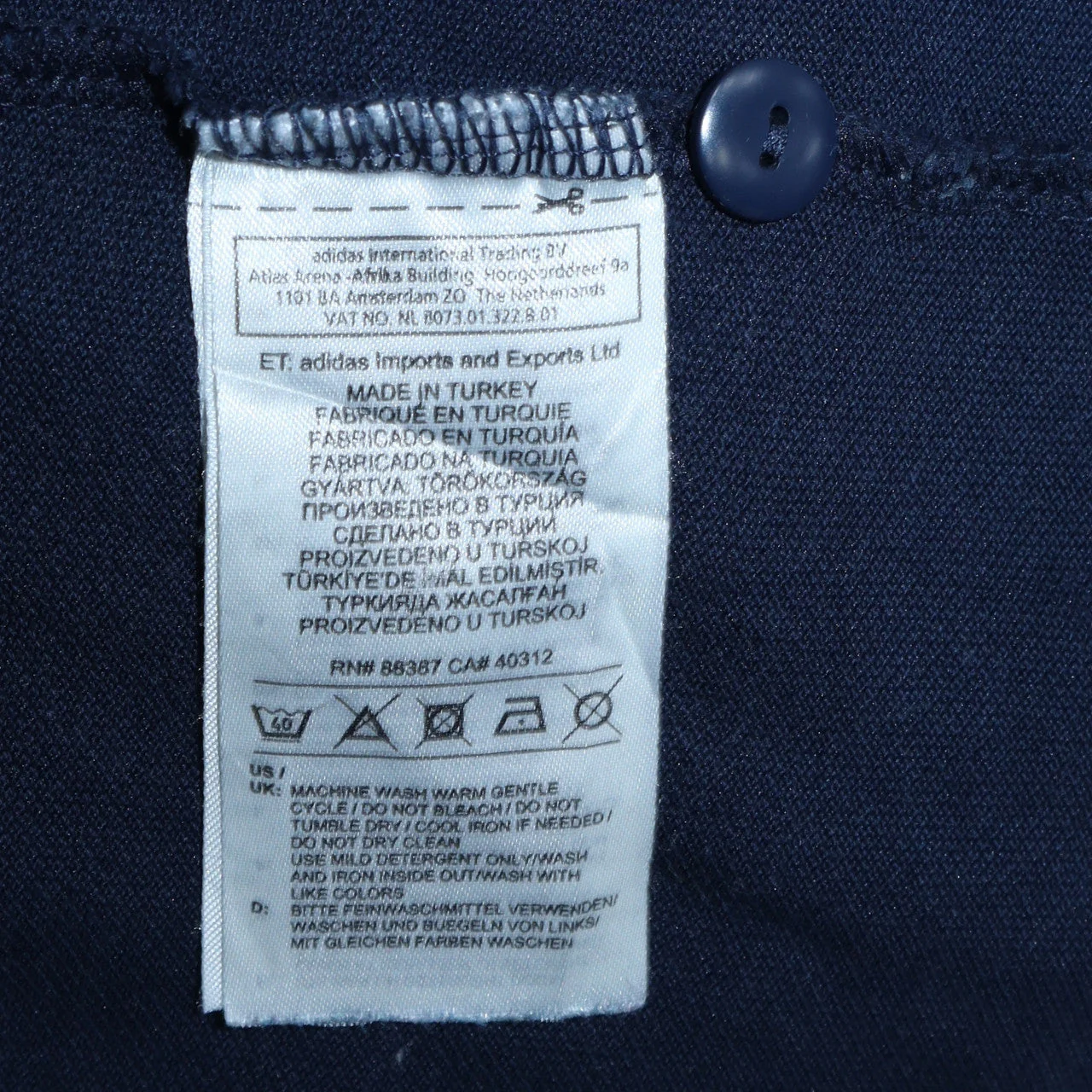 Adidas Men’s Blue Regular Fit Polo Shirt Size L Moisture Wicking - Image 5