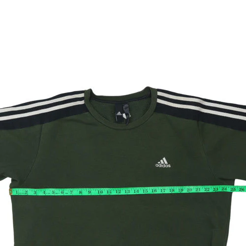 Adidas Men’s Green Crew Neck Pullover Sweatshirt M - Image 2