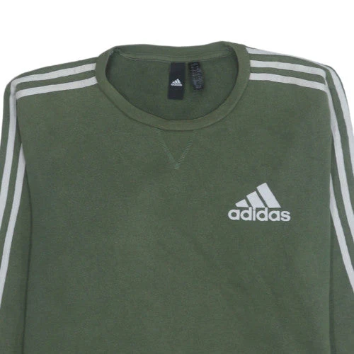 Adidas Men’s Green Crew Neck Pullover Sweatshirt Size M - Image 8